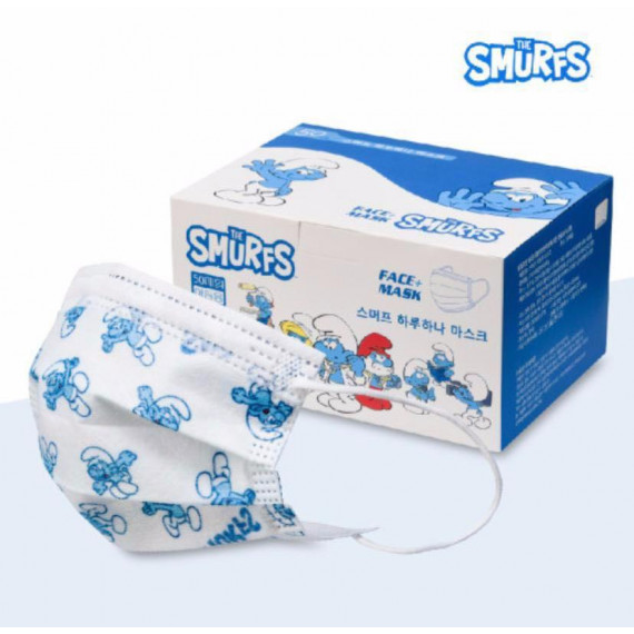 THE SMURFS 藍精靈3層Filter小童口罩 50個/盒