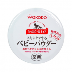 Wakodo 和光堂 嬰兒藥用罐裝爽身粉連粉撲(敏感肌用) 140g