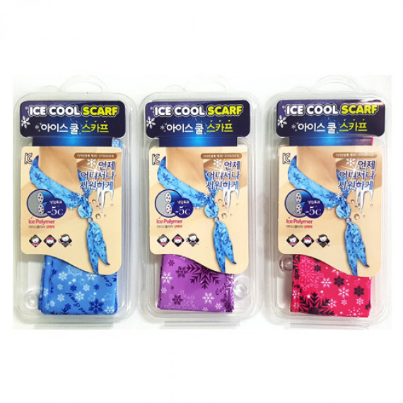韓國Ice Cool Scarf 冰絲巾 - 紅或紫 (顏色隨機)