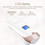 Lescolton - (香港版- 英式插頭，中英說明書, 包保養) 專業永久性LCD屏激光脫毛儀 
