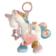 美國 Itzy Ritzy - Link & Love™ 活動毛絨矽膠牙膠玩具 - 羊駝Llama