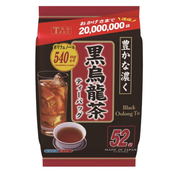 東美堂 - 黑烏龍茶【每包52個小茶包】| 阻斷脂肪吸收 沒有任何糖分和添加甜味劑 (Exp Sep 2024)