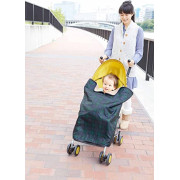 日本嬰兒 嬰兒車可用/可肩揹/可蓋至肩部 / 防水毯/黑色 (76cm*76cm)