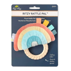 美國 Itzy Ritzy - Ritzy Rattle Pal™ 毛絨玩具+手環牙膠 (0M+) - 彩虹
