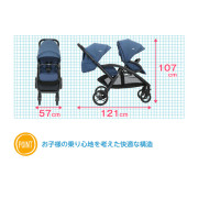 日本JOIE 前後座2人乘嬰兒手推車